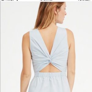 Everlane The Clean Cotton Twist-Back Dress Size 0